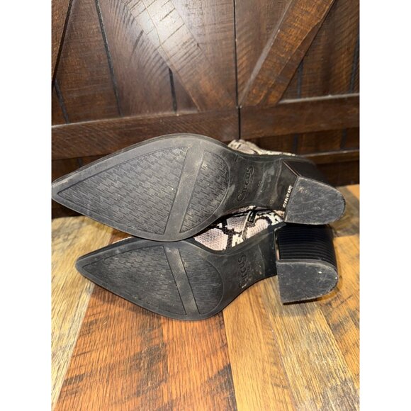 CIRCUS Sam Edelman CAL Snakeskin Embossed Boot Bootie Size 10 - Picture 8 of 14